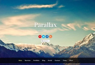 Parallax – Premium Responsive Parallax Single-Page WordPress Theme