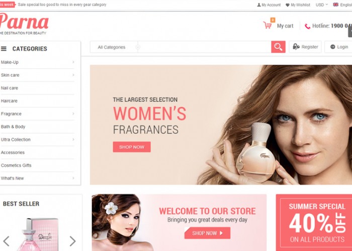Parna – Premium Responsive Multipurpose Magento Theme