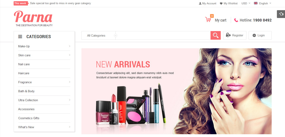Welcome page