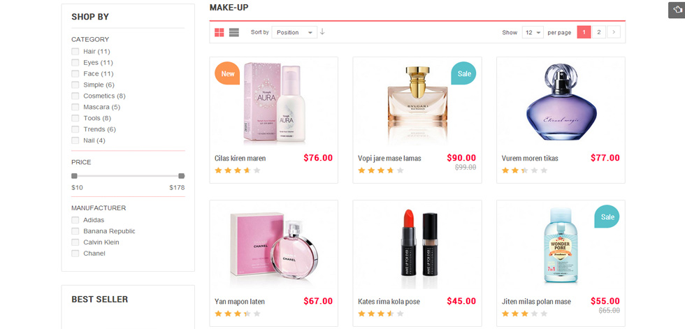 Category page