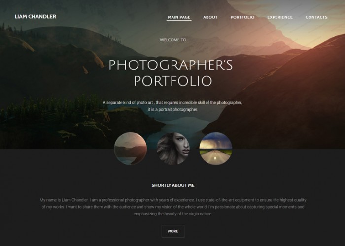 Photographer – Premium Responsive Portfolio HTML5 Template