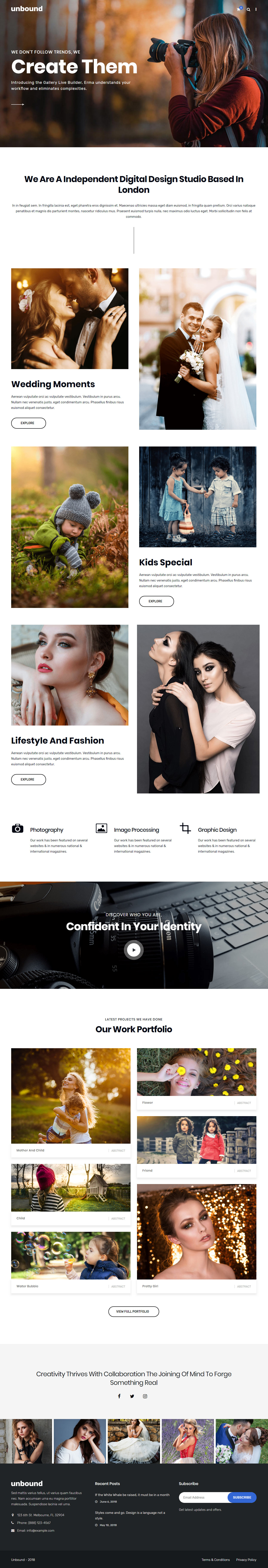 Unbound Best WordPress Photography Themes