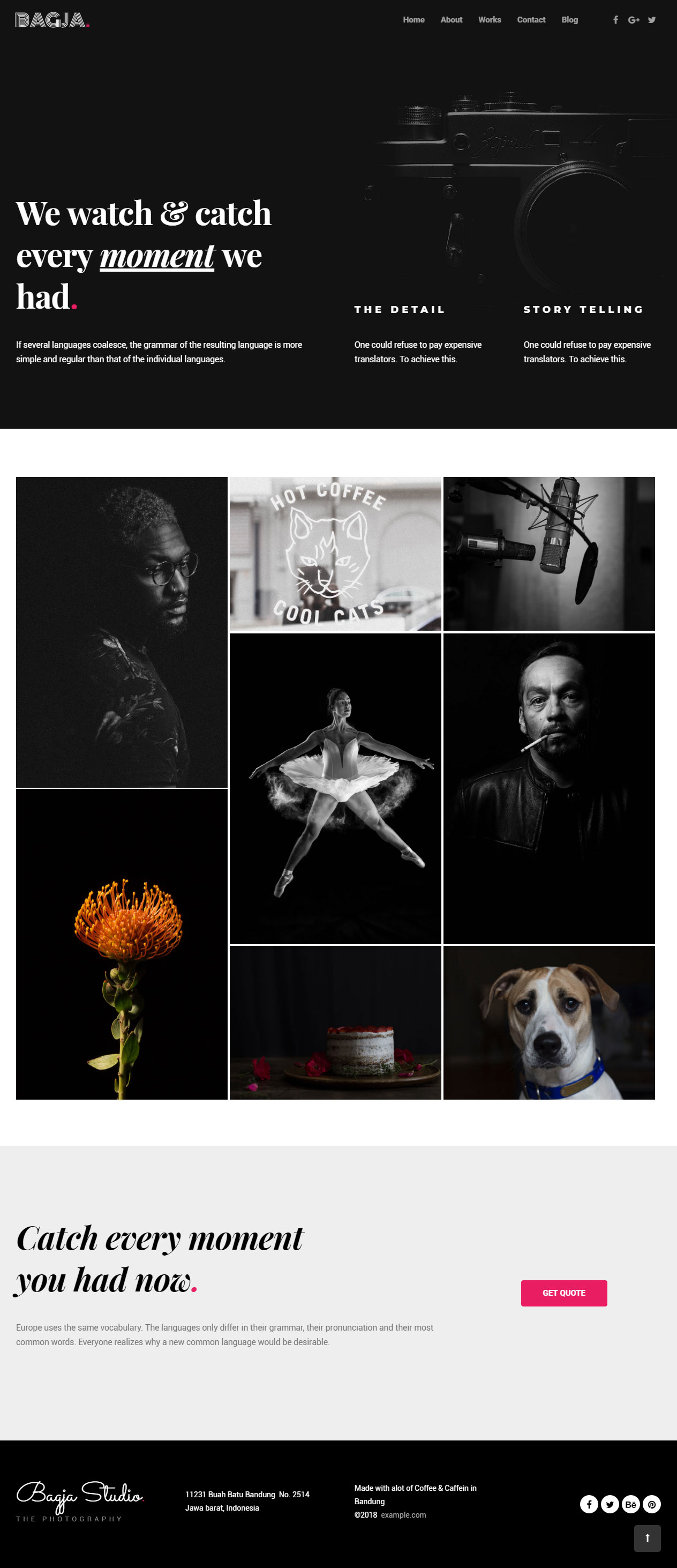 Bagja Best WordPress Photography Themes