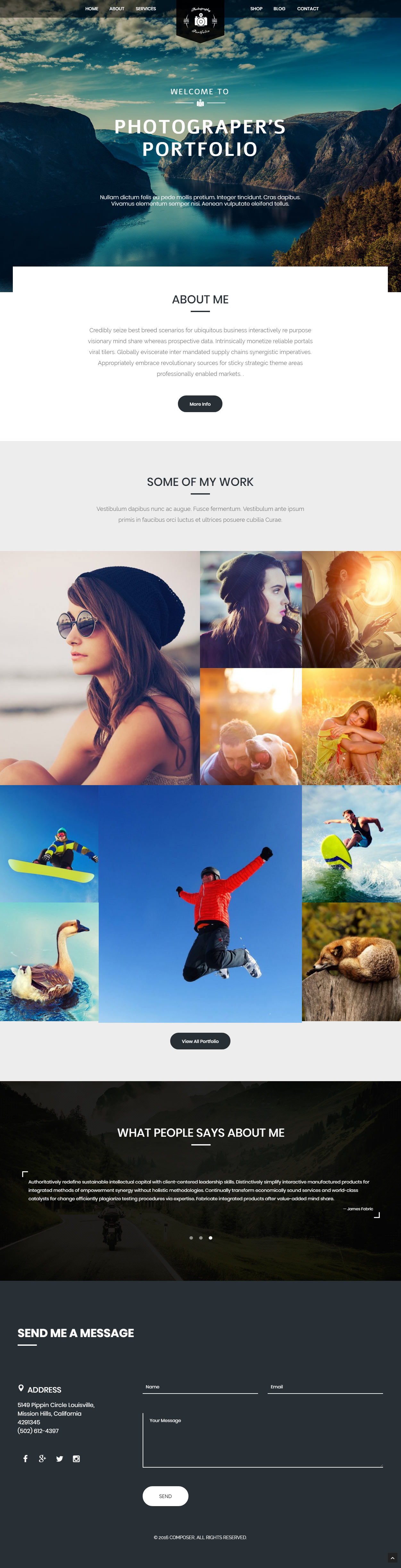 Composer Best WordPress Photography Themes