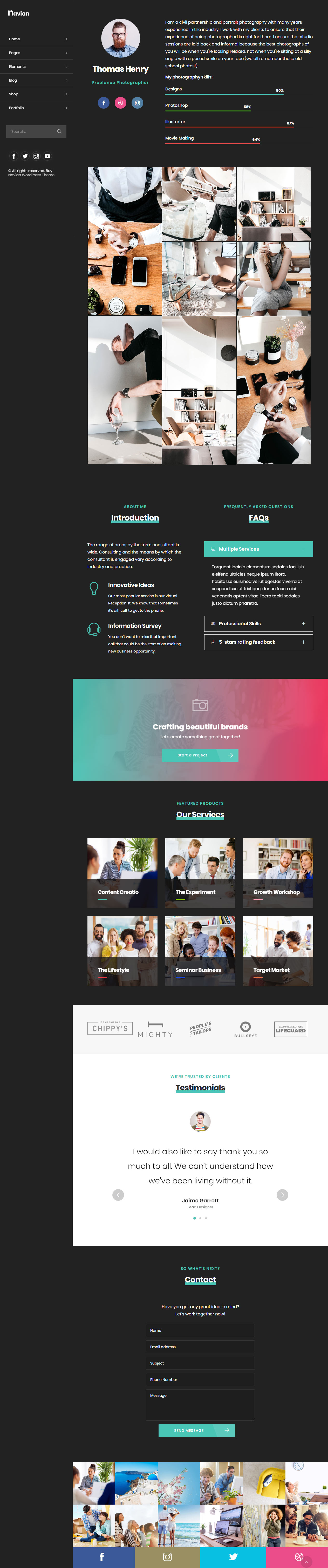 Navian Best WordPress Photography Themes