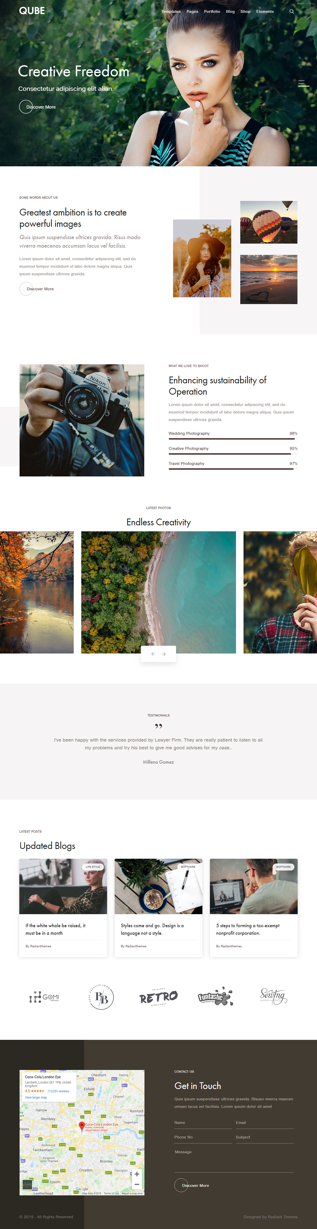 Cube Best WordPress Photography Themes