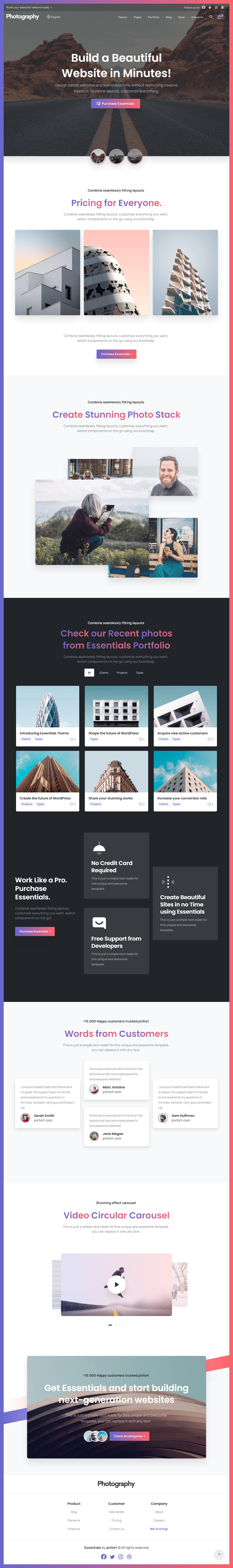 Essentials Best WordPress Photography Themes