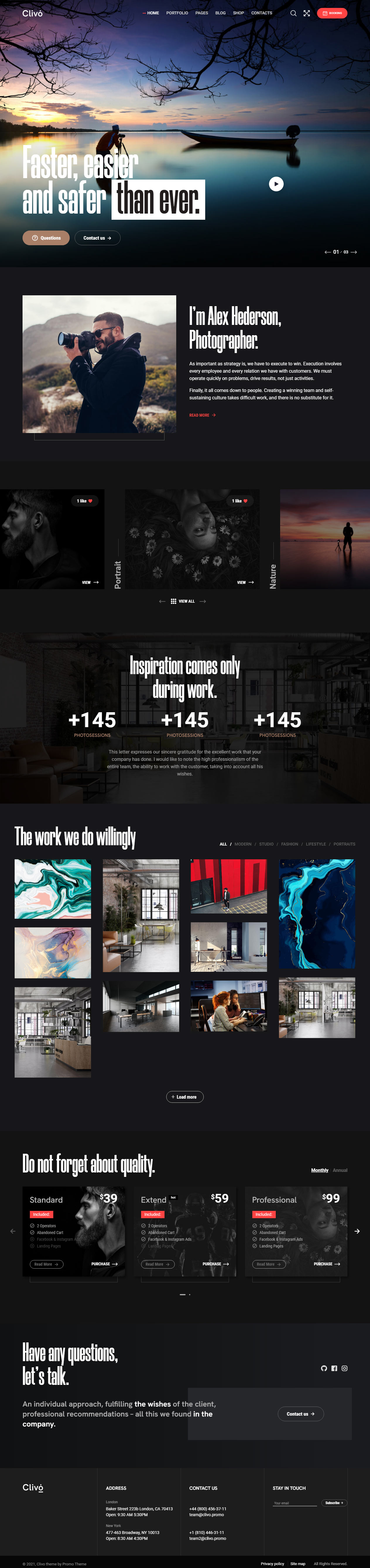 Clivo Best WordPress Photography Themes