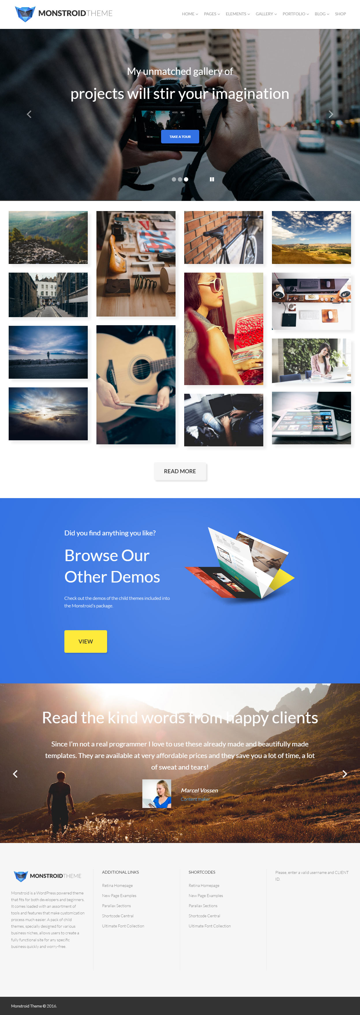 Monstroid Best WordPress Photography Themes
