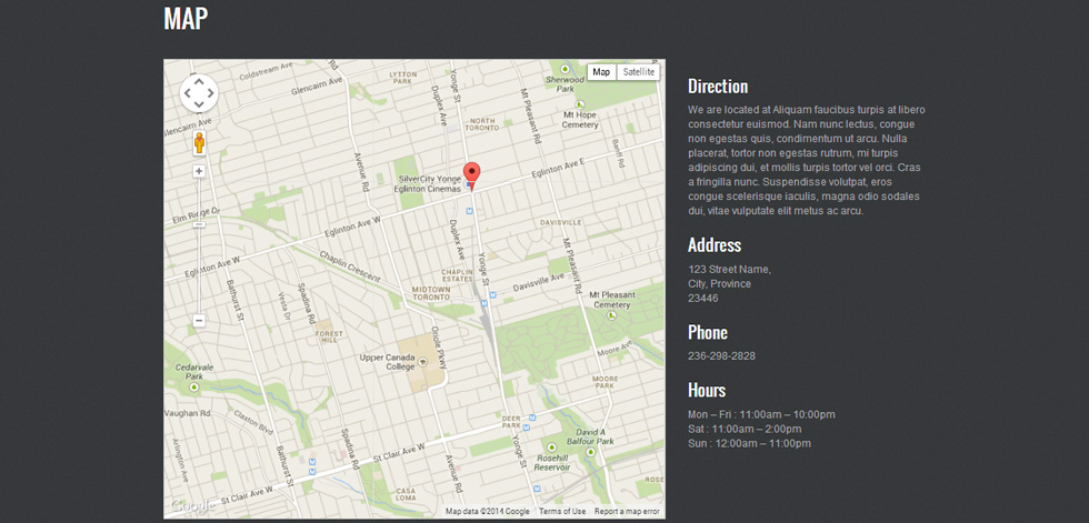 Contact us page