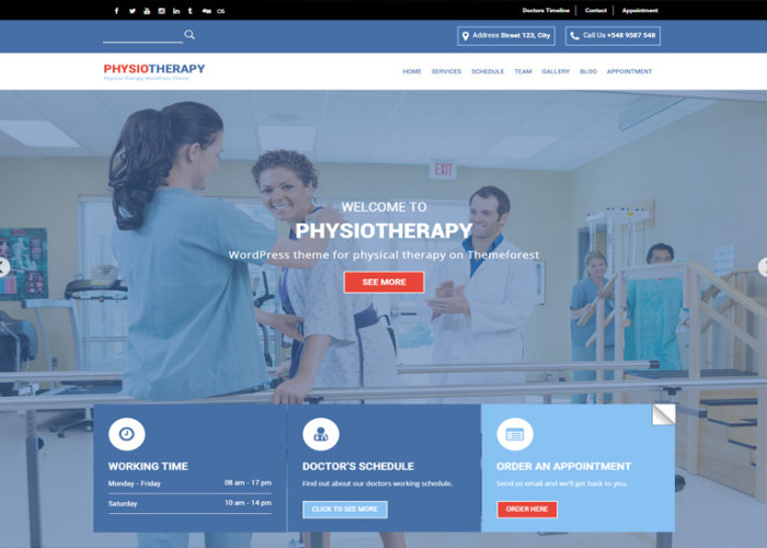 Physiotherapy – Premium Responisve Physical Therapy WordPress Theme