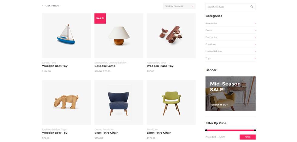 Shop page