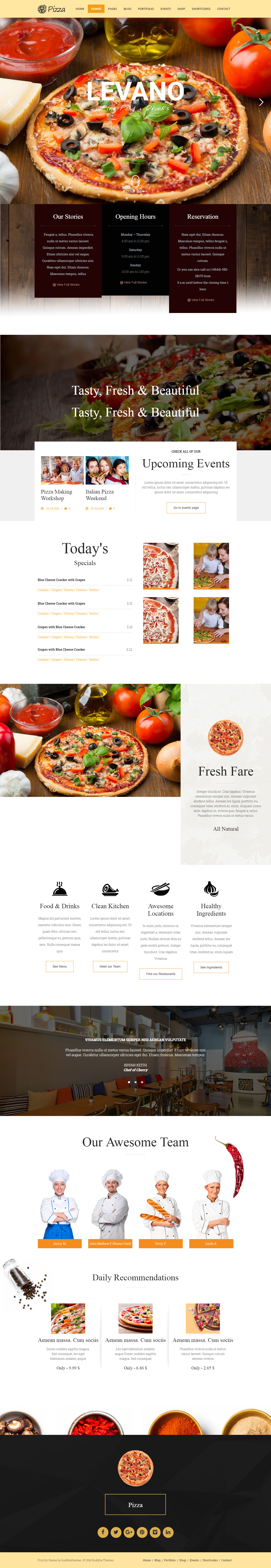 Priority WordPress Pizza Template