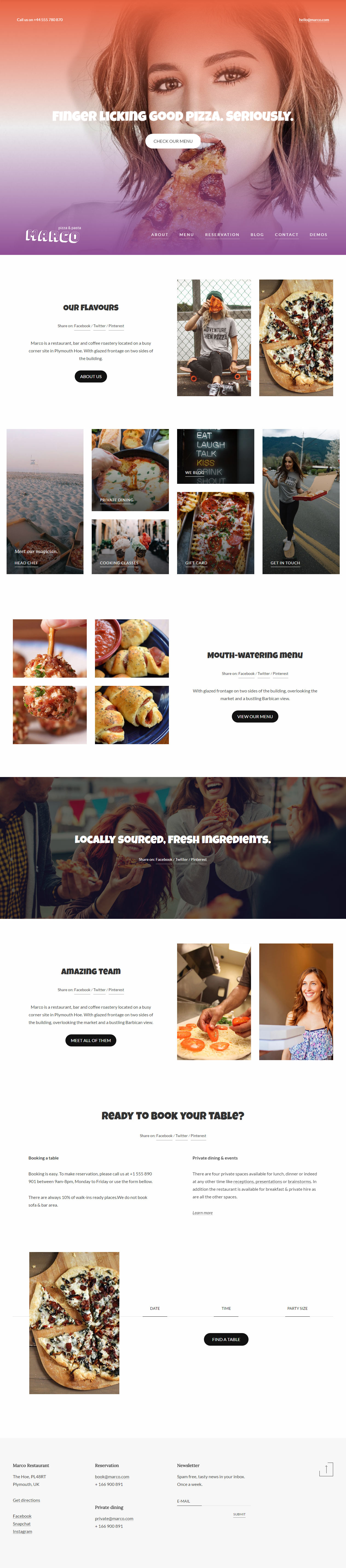 Marco WordPress Pizza Template