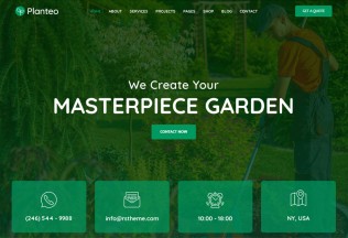 Planteo – Premium Responsive Gardening WordPress Theme