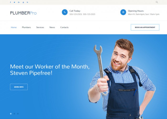 PlumberPro – Premium Responsive HTML5 Template