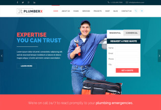 Plumberx – Premium Responsive Plumbing and Construction HTML5 Template