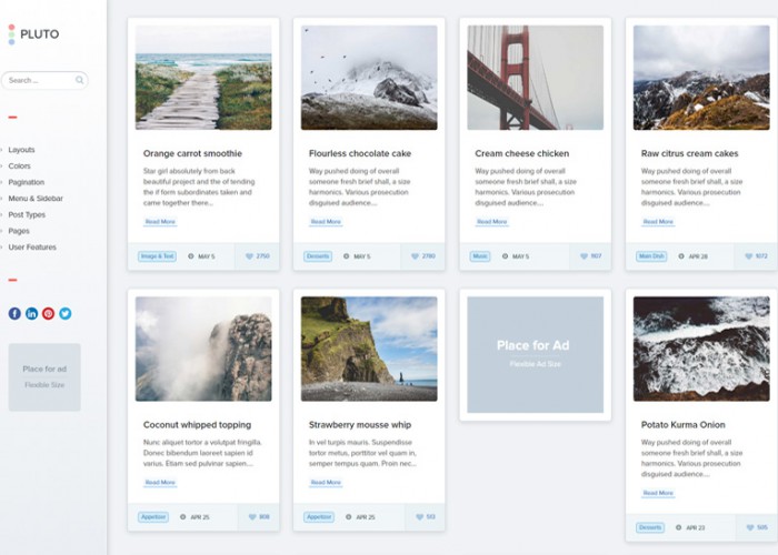 Pluto – Premium Responsive Clean Personal WordPress Masonry Blog Theme