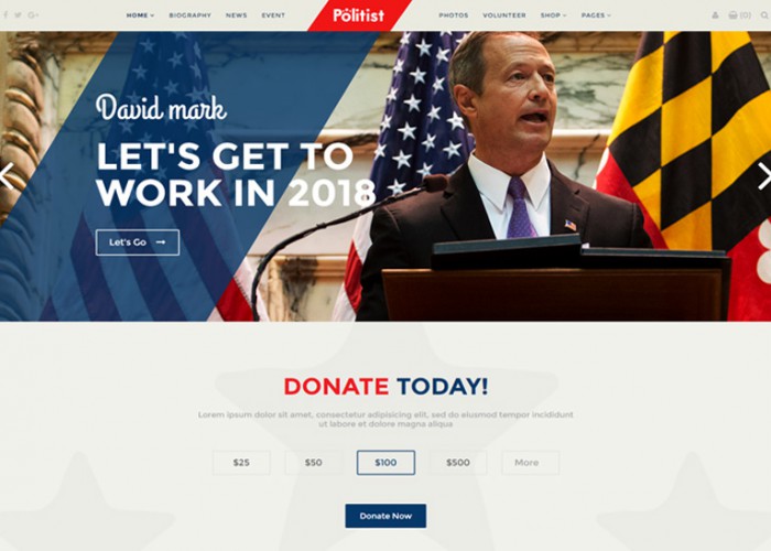 Politist – Premium Responsive Politicians-Activism WordPress Theme