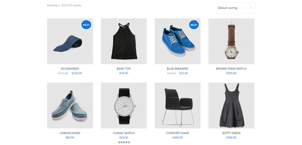 Shop page