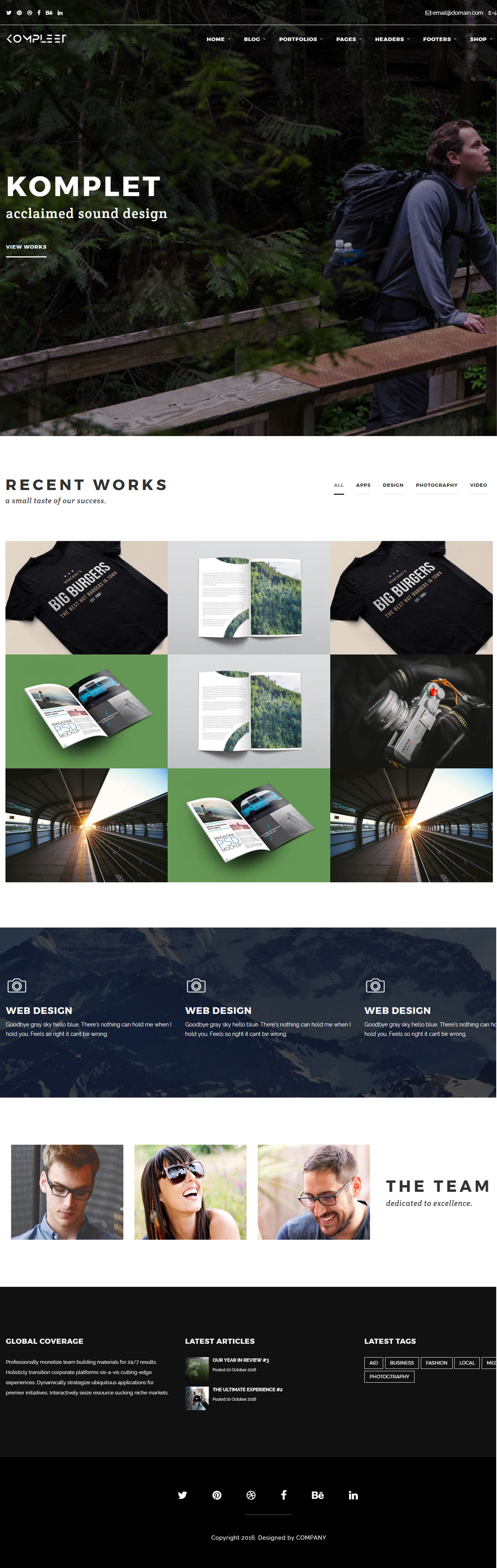 Kompleet Drupal Portfolio Themes