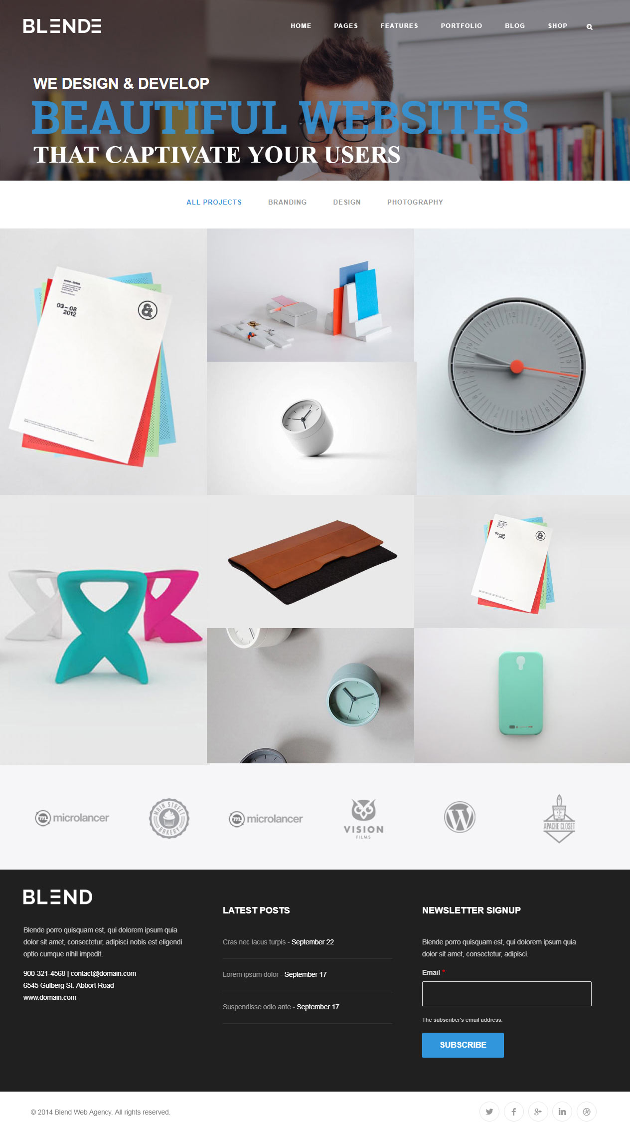 Blend Drupal Portfolio Themes