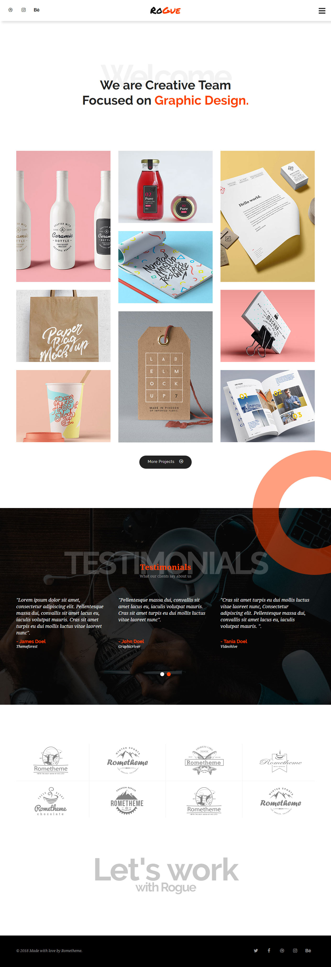 ROGUE Adobe Muse Portfolio Templates