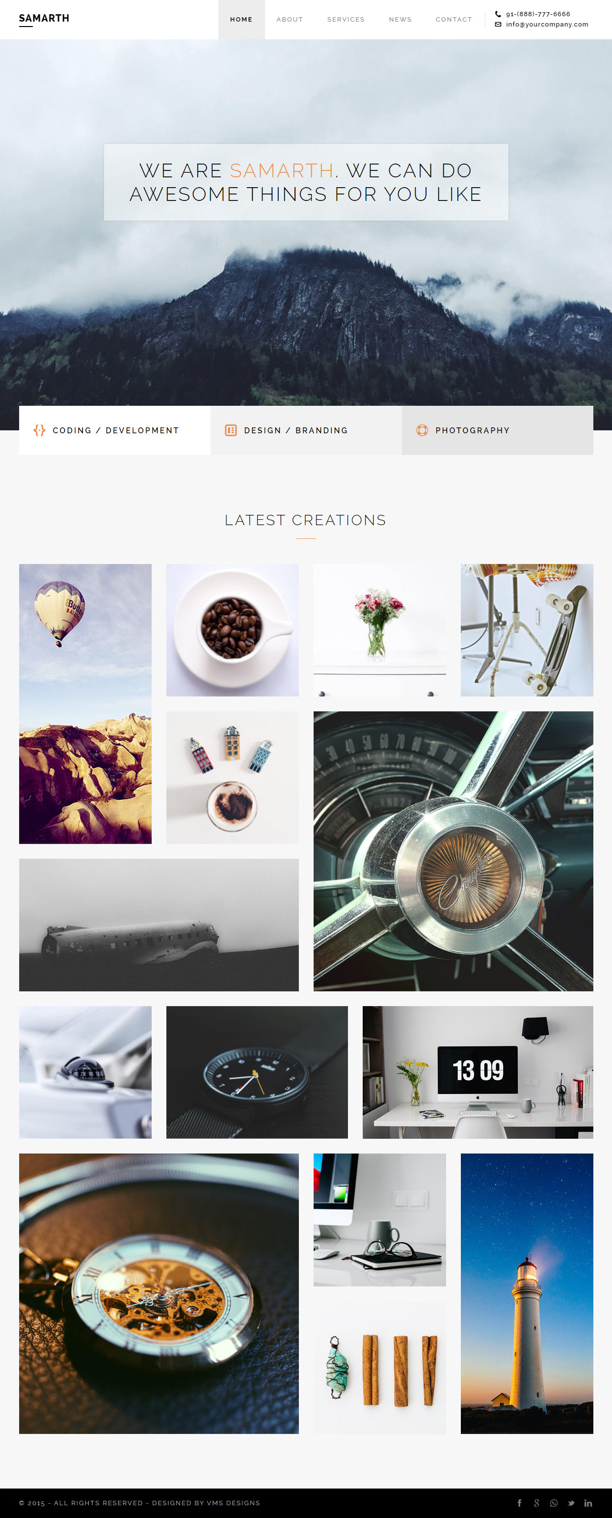 Samarth Adobe Muse Portfolio Templates