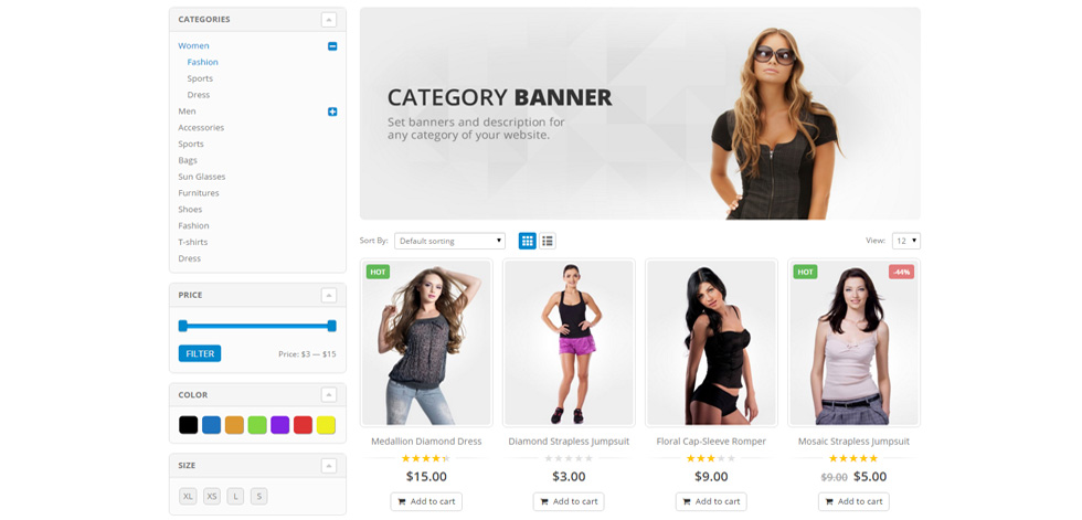 Shop page