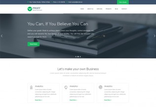 Proffs – Premium Responsive Business and Finance WordPress Theme