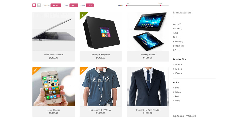 Shop Page