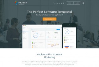 Protech SaaS – Premium Responsive Software WebApp HTML5 Template