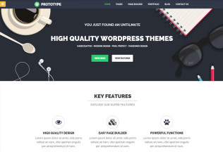 Prototype – Premium Responsive Flat WordPress Theme