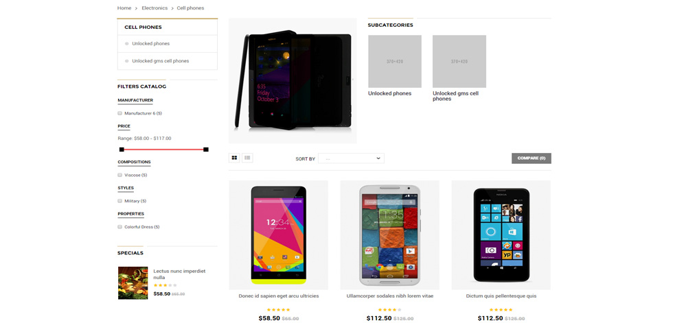 Category page