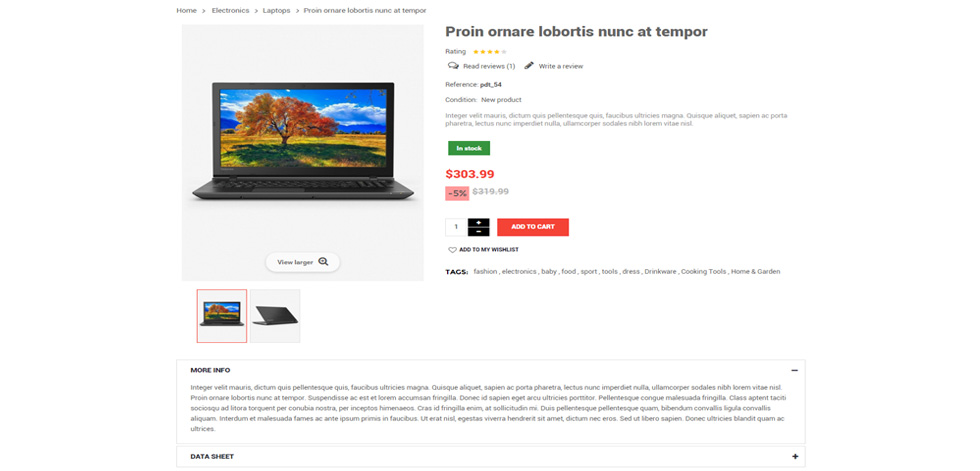 Product page