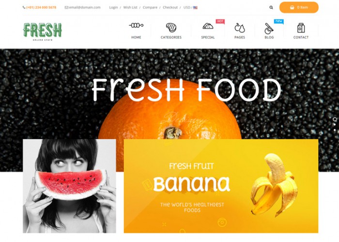 Pts Fresh – Premium Responsive Food Prestashop Theme