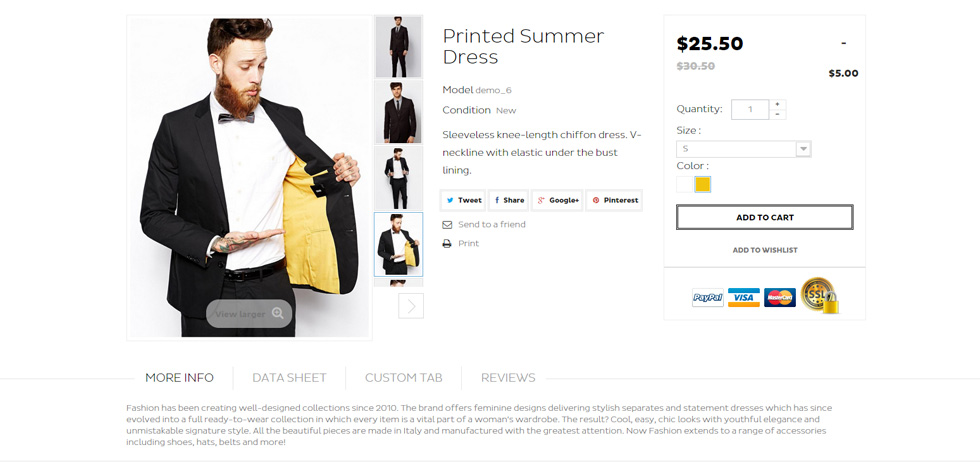 Product page