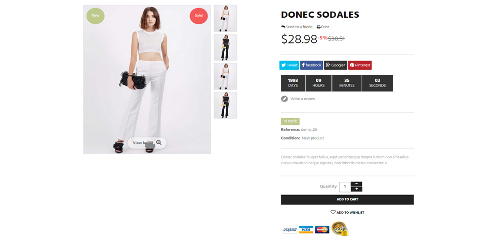 Product page