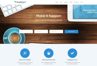 Pursuit – Premium Responsive Flexible App & Cloud Software WordPress Theme