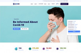 Qovid – Premium Responsive Angular 9 COVID-19 HTML5 Template