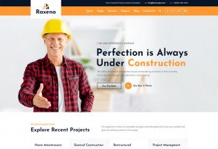Raxena – Premium Responsive Construction Company HTML5 Template
