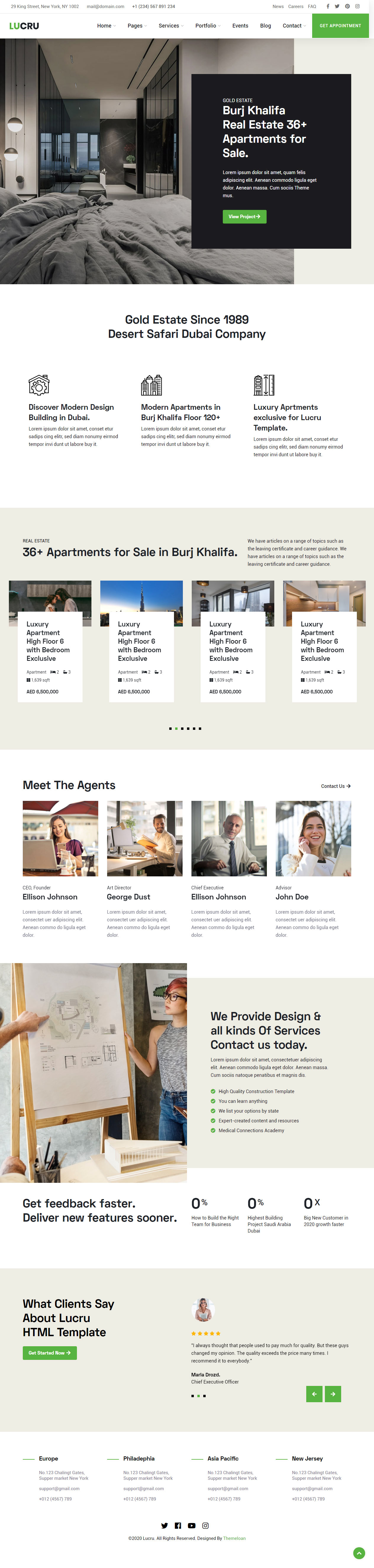 Lucru Real Estate Website Templates