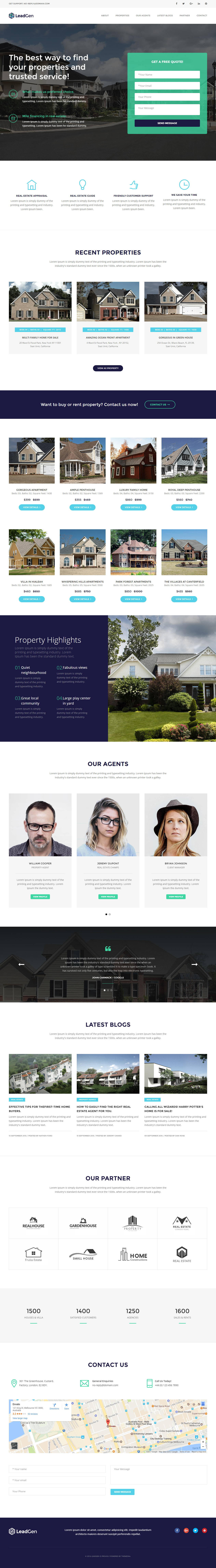 LeadGen Real Estate Website Templates