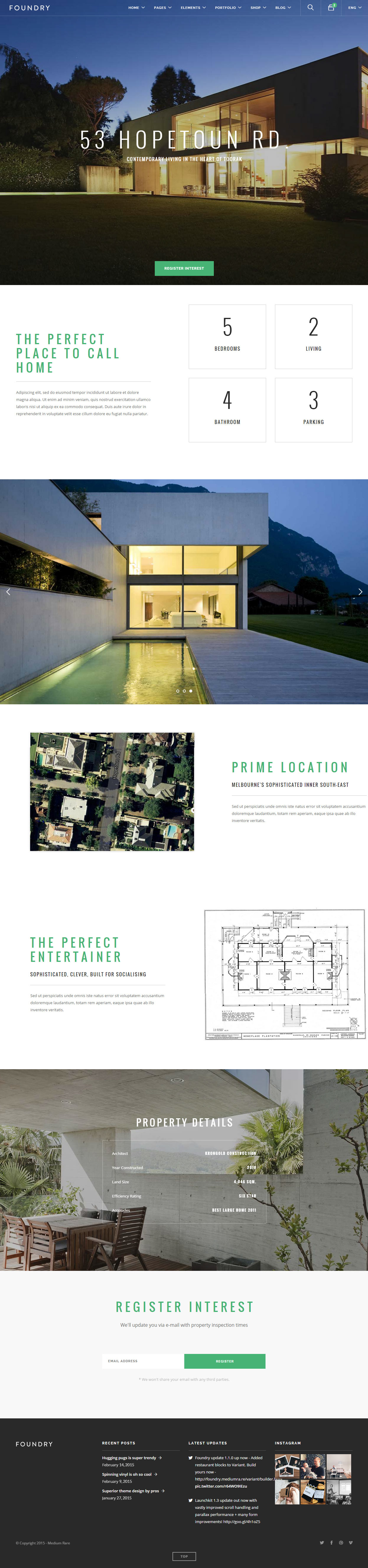 Foundry Real Estate Website Templates