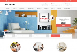 Real Spaces – Premium Responsive Real Estate WordPress Theme