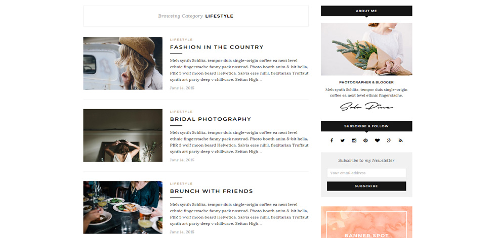 Category page