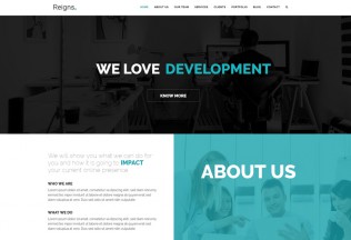 Reigns – Premium Responsive One Page Drupal 8 Theme