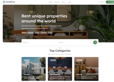 RentalHive – Premium Responsive Rental WordPress Theme