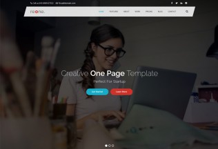 Reone – Premium Resposnive One Page Parallax HTML5 Template