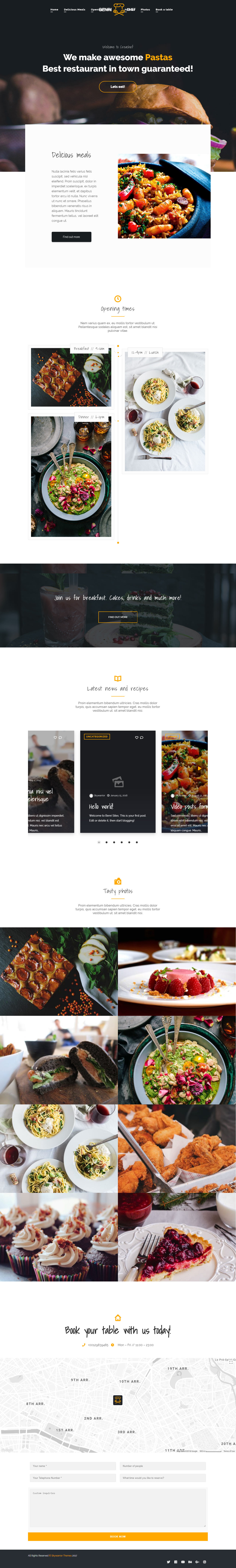 Benri WordPress Restaurant Themes
